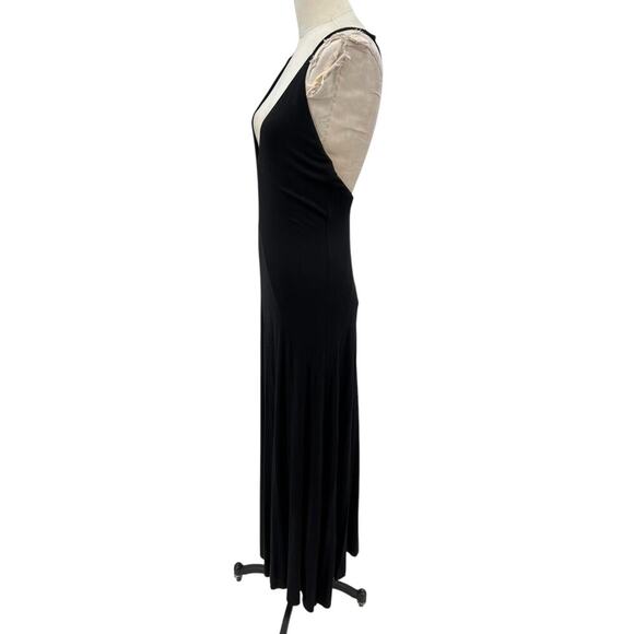 Free People Beach Black Viscose Jersey Strappy Midaxi Dress Size XS - Picture 6 of 13